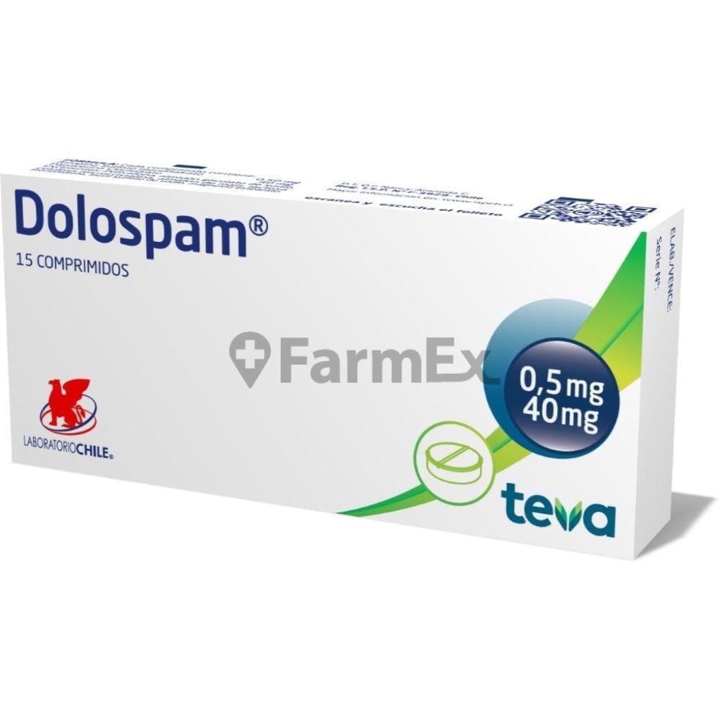 Dolospam x 15 comprimidos "Ley Cenabast" Farmex-Pluxee-Persistente